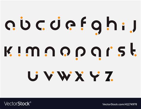 A to z small letter font Royalty Free Vector Image