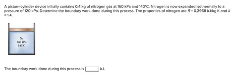 Solved A Piston Cylinder Device Initially Contains 0 4 Kg Of Chegg