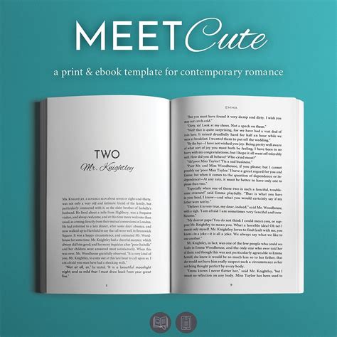 Meet Cute A Romance Book Design Template Looseleaf Templates Book