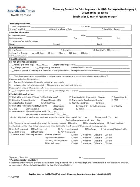 Fillable Online FL Medicaid Antipsychotics Under 18 PA Form Fax Email