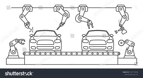 Car Assembly Line Clip Art