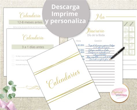 Agenda De Bodas Para Imprimir Agenda De Bodas En Pdf Planificador De