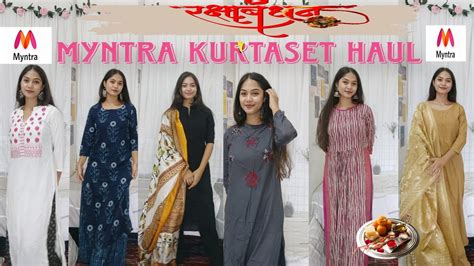 Huge Myntra Kurta Sets Haul For Raksha Bandhan Kurtaset For