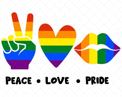 Peace Love Pride Svg Pride Svg Gay Pride Svg Lgbtq Svg Lesbian Svg