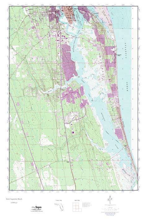 Mytopo Saint Augustine Beach Florida Usgs Quad Topo Map