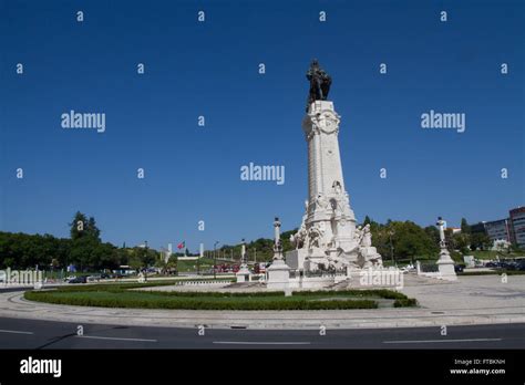 Marques De Pombal Statue In Lisbon Portugal Stock Photo Alamy