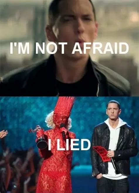 Eminem Meets Lady Gaga Funny Lady Gaga Memes Lady Gaga Eminem