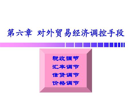 第六章 对外贸易经济调控手段word文档在线阅读与下载无忧文档