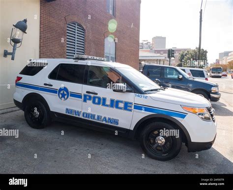 New Orleans, Louisiana, USA. December 2019. New Orleans City Police car ...