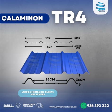 Calaminas De Aluzinc Tr Pyv Estructuras