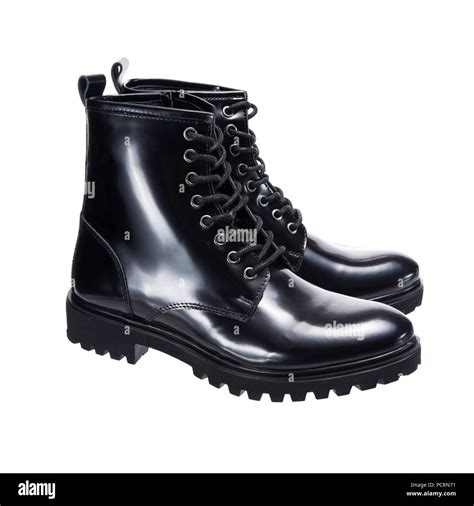 high leather men's boots Stock Photo - Alamy