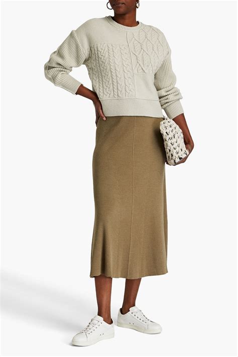 Simkhai Charlotte Ribbed Knit Midi Skirt The Outnet