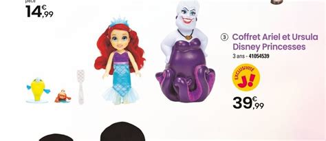 Promo 3 Coffret Ariel et Ursula Disney Princesses chez JouéClub