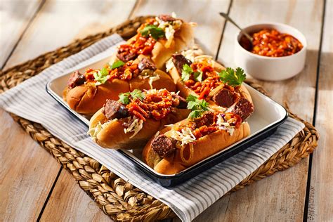 Boerie Rolls With Baked Beans And Chakalaka