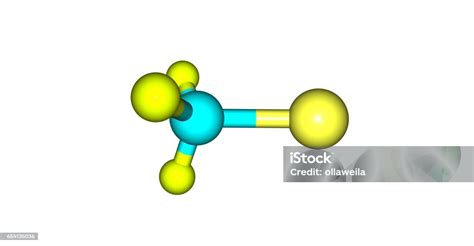 Bromomethane Molecular Structure Isolated On White Stock Illustration - Download Image Now ...