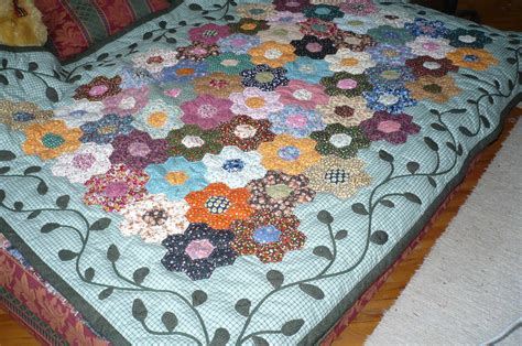 Grandma S Garden Quilt Pc Quilt Hexie Quilts