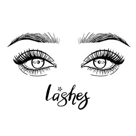 Premium Vector Eyes With Long Eyelashes Vector Illustration