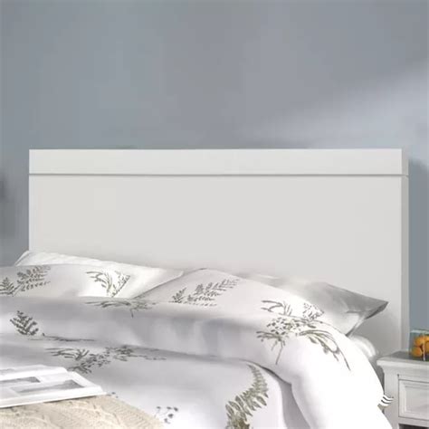 Respaldo Sommier Cama Queen Melamina Blanca Flotante Moderno