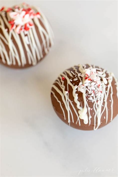 Peppermint Hot Chocolate Bombs Recipe Julie Blanner