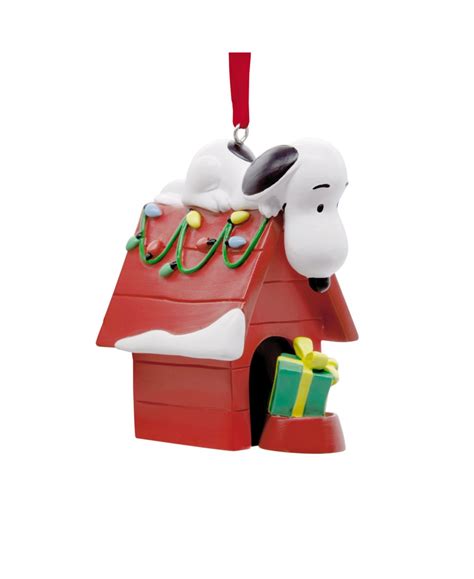 Hallmark Christmas Ornament Peanuts Snoopy On Holiday Doghouse In Multi