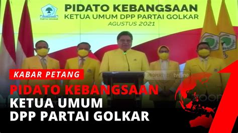 Pidato Kebangsaan Airlangga Hartarto Kabar Petang TvOne YouTube