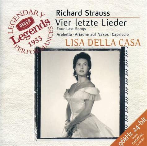 Amazon Strauss R Vier Letzte Lieder Wiener Philharmoniker