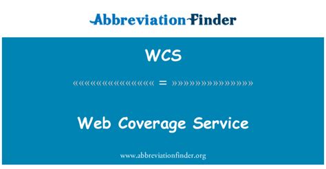 wcs significa servicio web de cobertura web coverage service