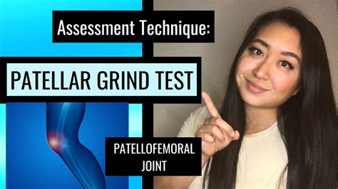 Patellar Grind Test Knee Patellofemoral Pain Pt Assessment Youtube