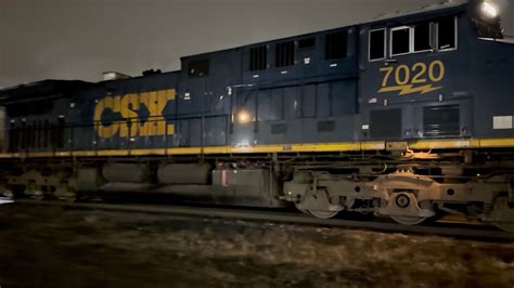 CSX 7020 K5LA Horn Leader On M327 Mid CSX 3220 DPU 150 CARS In