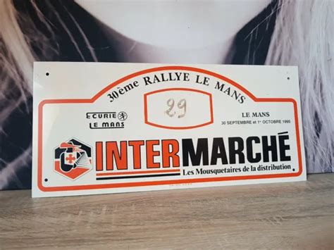 Ancienne Plaque De Rallye Curie Le Mans Plastique Publicit