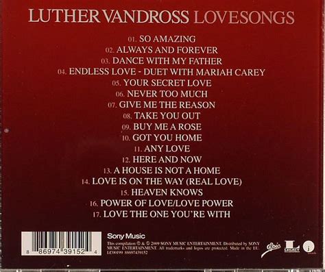 List of luther vandross songs - screentide