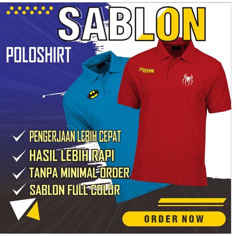 Jual Custom Poloshirt Kaos Kerah Kaos Seragam Sablon Shopee Indonesia