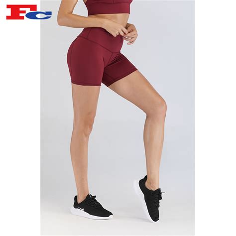 Wholesale High Waist Fashion Elastic Sports Shorts Compression Sexy Fitness Yoga Shorts Women