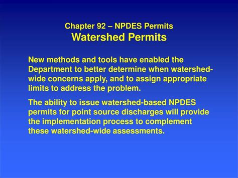 Ppt Chapter Npdes Permits Watershed Permits Powerpoint