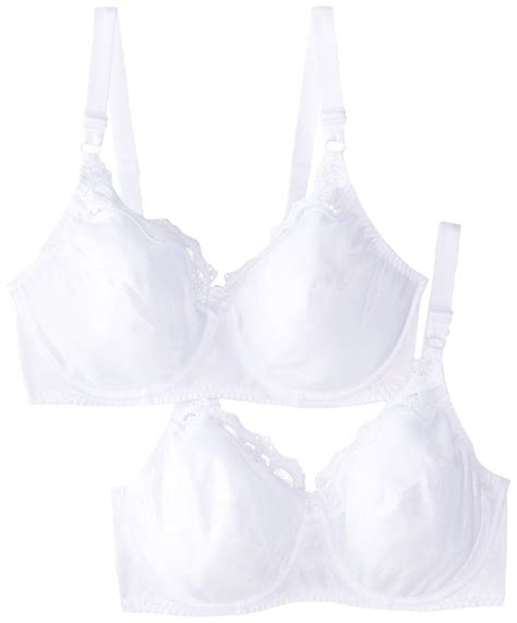 Hanes Lace Trim Underwire Bra Pack Of White Nude B Save