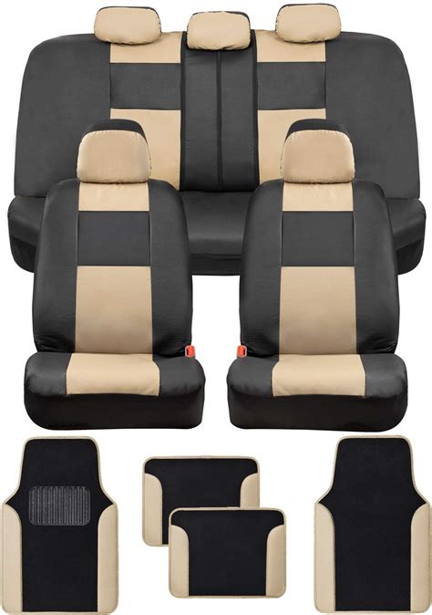 Bdk Croc Skin Faux Leather Car Seat Covers Full Set With Carpet Car