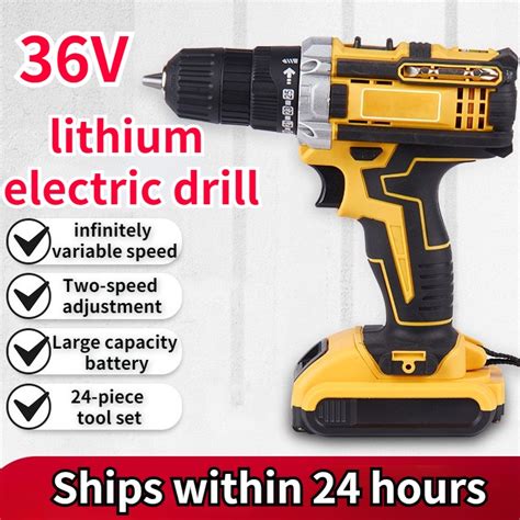 Cordless Impact Drill Battery Drill Screw Driver Set 29 31 Pcs Set 12v 36v 2 Speed Hammer Power