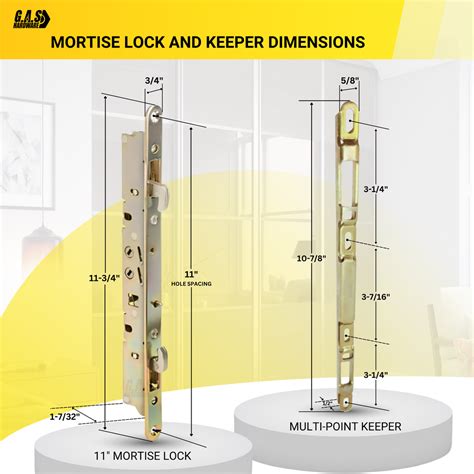 11 34 Multi Point Mortise Lock With Face Plate And Keeper For Sliding Patio Glass Door Two