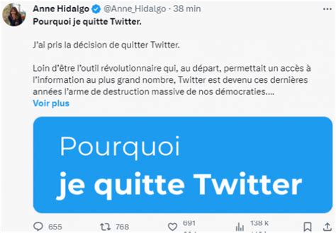 Anne Hidalgo Annonce Solennellement Quitter Twitter Devenu Entre