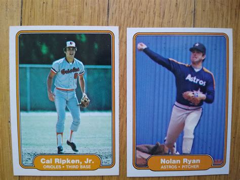 Fleer Baseball Complete Set Cal Ripken Jr Rookie Card Nrmt