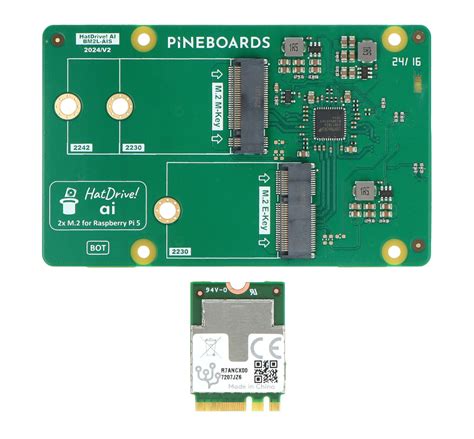 Pinebaords HatDrive AI NVMe 2230 2242 Adapter Von Coral Edge TPU Zu