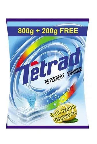 Lemon White With Color Full Granules 1 Kg Tetrad Detergent Powder For