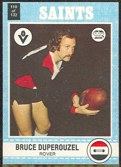 1977 Scanlens Vfl Football Bruce Duperouzel Trade Card Australian