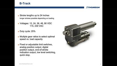 Linear Actuators Training Part 1 Warner Linear B Track And H Track