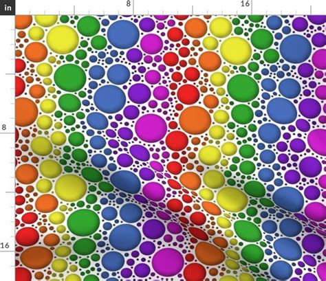 Rainbow bubbles with shading - Spoonflower