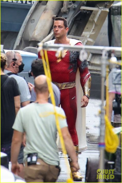 Zachary Levi Films New Action Scenes In A Cinged Suit For Shazam Fury