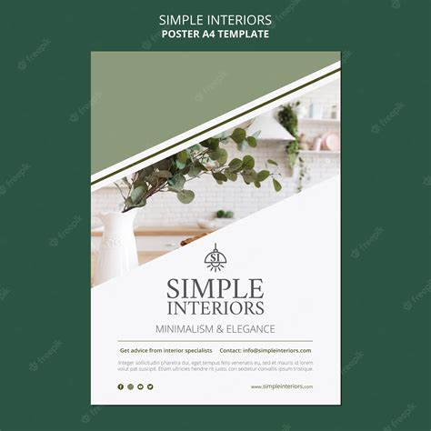 Premium Psd Minimal Interiors Poster Template