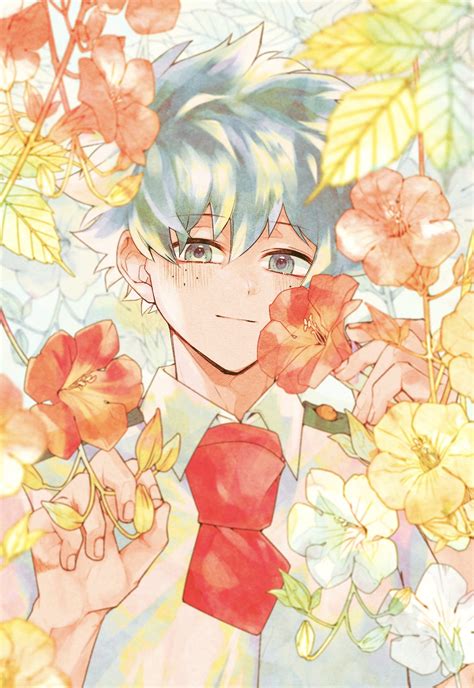 Deku With Flowers Boku No Hero Academia Wallpaper Fanpop