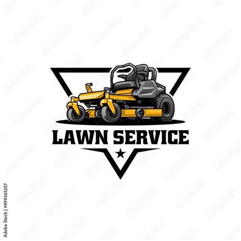 lawn mower - lawn care isolated logo vector Stock Vector | Adobe Stock