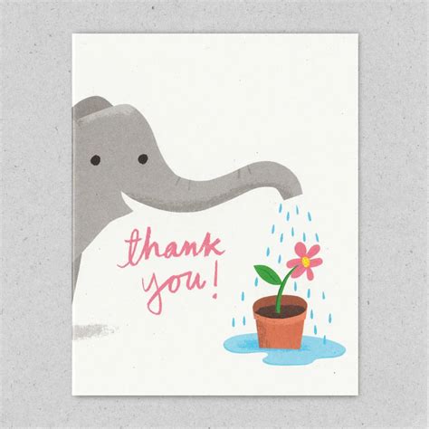 Thank You Elephant Card By Lisa Jones Studio Curiouser